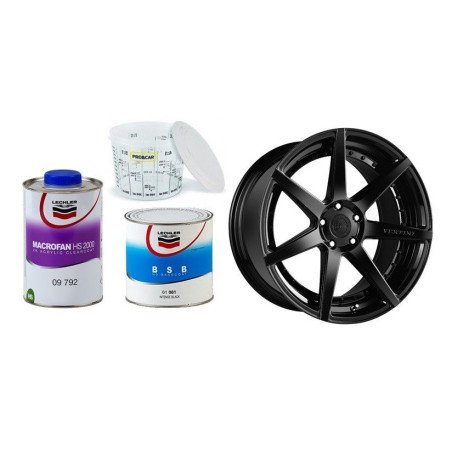 Combo pintura bicapa + barniz + catalizador: Colección "Back in Black"