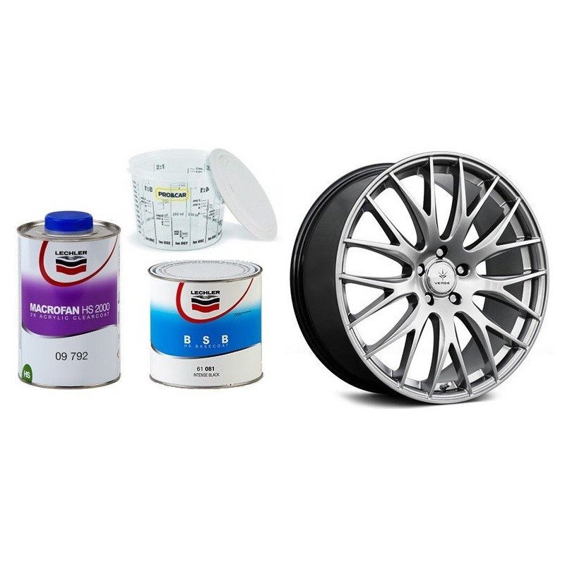 Combo pintura bicapa + barniz + catalizador: Colección "Allumsilver"