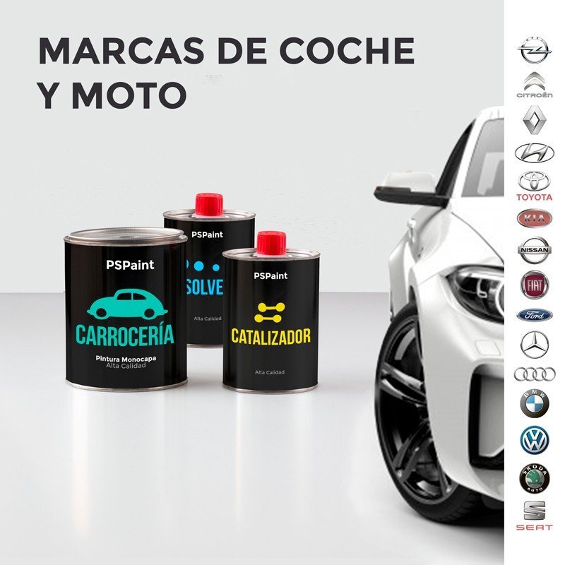 Combo pintura monocapa+catalizador+disolvente