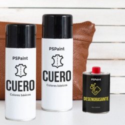 Combo 2 Spray pintura cuero PREMIUM + Desengrasante