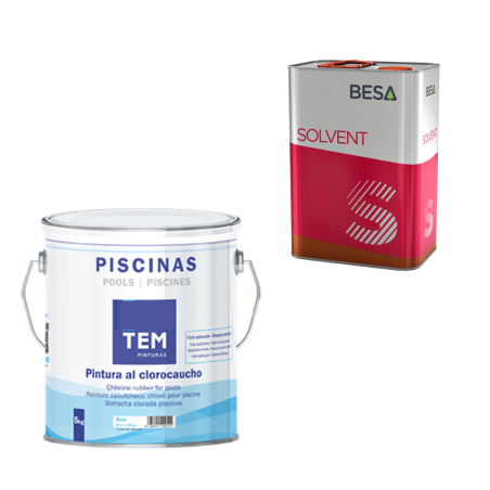 Combo pintura piscinas de obra hormigón